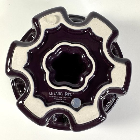 Le Tauci Ceramic Deep Purple Dog Dish Slow Feed NWOT - Picture 6 of 6